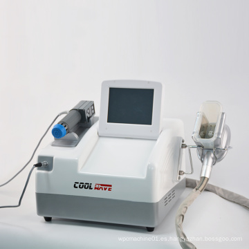 2021 más nuevo 2 en 1 Coolwave Shockwave Terapia de onda acústica Fuente de luz LED Máquina de adelgazamiento para la máquina de celulitis